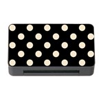 Polka Dots - Champagne Orange on Black Memory Card Reader with CF