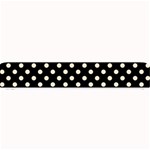 Polka Dots - Champagne Orange on Black Small Bar Mat