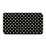 Polka Dots - Champagne Orange on Black Medium Bar Mat