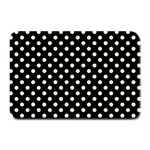 Polka Dots - Champagne Orange on Black Plate Mat