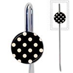 Polka Dots - Champagne Orange on Black Book Mark