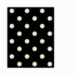 Polka Dots - Champagne Orange on Black Small Garden Flag (Two Sides)