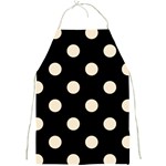 Polka Dots - Champagne Orange on Black Full Print Apron
