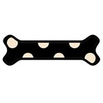 Polka Dots - Champagne Orange on Black Magnet (Dog Bone)