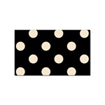 Polka Dots - Champagne Orange on Black Sticker Rectangular (10 pack)