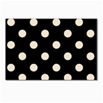 Polka Dots - Champagne Orange on Black Postcards 5  x 7  (Pkg of 10)