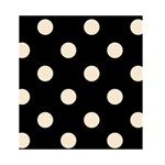 Polka Dots - Champagne Orange on Black Greeting Card 4.5  x 6 