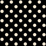 Polka Dots - Champagne Orange on Black ScrapBook Page 8  x 8 