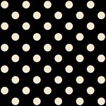 Polka Dots - Champagne Orange on Black ScrapBook Page 12  x 12 