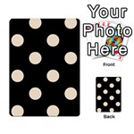 Polka Dots - Champagne Orange on Black Multi-purpose Cards (Rectangle)