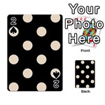 Polka Dots - Champagne Orange on Black Playing Cards 54 Designs