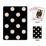Polka Dots - Champagne Orange on Black Playing Cards Single Design