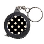 Polka Dots - Champagne Orange on Black Measuring Tape