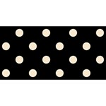 Polka Dots - Champagne Orange on Black YOU ARE INVITED 3D Greeting Card (8x4)