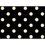Polka Dots - Champagne Orange on Black Birthday Cake 3D Greeting Card (7x5)