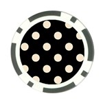 Polka Dots - Champagne Orange on Black Poker Chip Card Guard (10 pack)