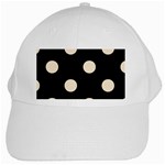 Polka Dots - Champagne Orange on Black Black Cap