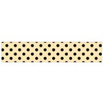 Polka Dots - Black on Peach Orange Flano Scarf (Small)