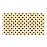 Polka Dots - Black on Peach Orange Satin Wrap