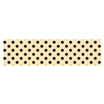 Polka Dots - Black on Peach Orange Satin Scarf (Oblong)