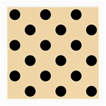 Polka Dots - Black on Peach Orange Medium Glasses Cloth