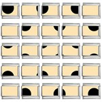 Polka Dots - Black on Peach Orange 9mm Italian Charm (25 pack)