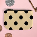 Polka Dots - Black on Peach Orange Mini Coin Purse