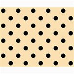 Polka Dots - Black on Peach Orange Collage 8  x 10 