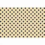 Polka Dots - Black on Peach Orange Collage 12  x 18 