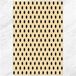Polka Dots - Black on Peach Orange Canvas 24  x 36 
