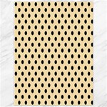 Polka Dots - Black on Peach Orange Canvas 36  x 48 