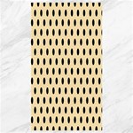 Polka Dots - Black on Peach Orange Canvas 40  x 72 