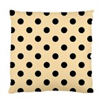 Polka Dots - Black on Peach Orange Standard Cushion Case (Two Sides)