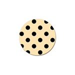 Polka Dots - Black on Peach Orange Golf Ball Marker (10 pack)