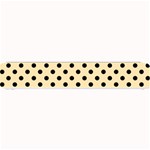 Polka Dots - Black on Peach Orange Small Bar Mat