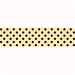 Polka Dots - Black on Peach Orange Medium Bar Mat
