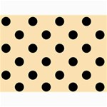 Polka Dots - Black on Peach Orange 5  x 7  Photo Cards