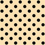 Polka Dots - Black on Peach Orange ScrapBook Page 8  x 8 