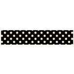 Polka Dots - Peach Orange on Black Flano Scarf (Small)