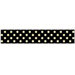 Polka Dots - Peach Orange on Black Flano Scarf (Large)
