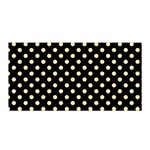 Polka Dots - Peach Orange on Black Satin Wrap
