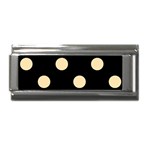 Polka Dots - Peach Orange on Black Superlink Italian Charm (9mm)