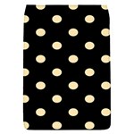 Polka Dots - Peach Orange on Black Removable Flap Cover (S)