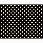 Polka Dots - Peach Orange on Black Collage 11  x 14 