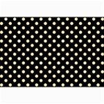 Polka Dots - Peach Orange on Black Collage 12  x 18 