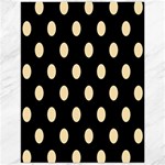 Polka Dots - Peach Orange on Black Canvas 12  x 16 