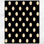 Polka Dots - Peach Orange on Black Canvas 16  x 20 