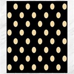 Polka Dots - Peach Orange on Black Canvas 20  x 24 
