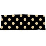 Polka Dots - Peach Orange on Black Body Pillow Case Dakimakura (Two Sides)