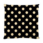 Polka Dots - Peach Orange on Black Standard Cushion Case (Two Sides)